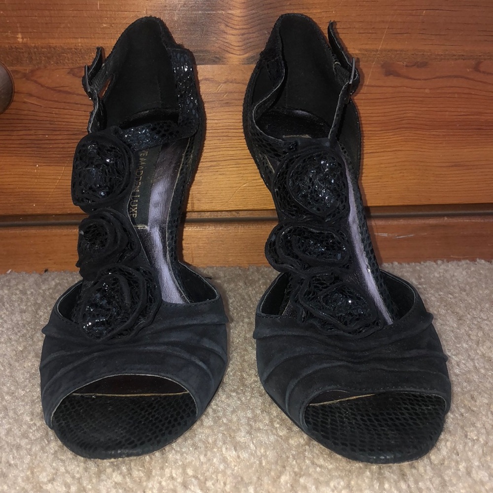Dressy black Steve Madden Luxe heels